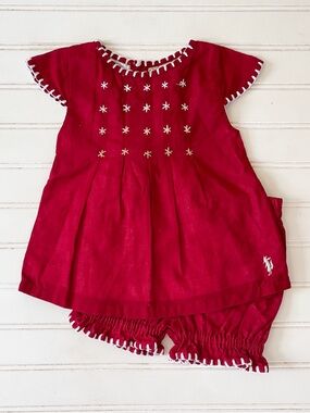 WELL DRESSED WOLF NWOT Heirloom Hand Embroidered Dress & Bloomer Set